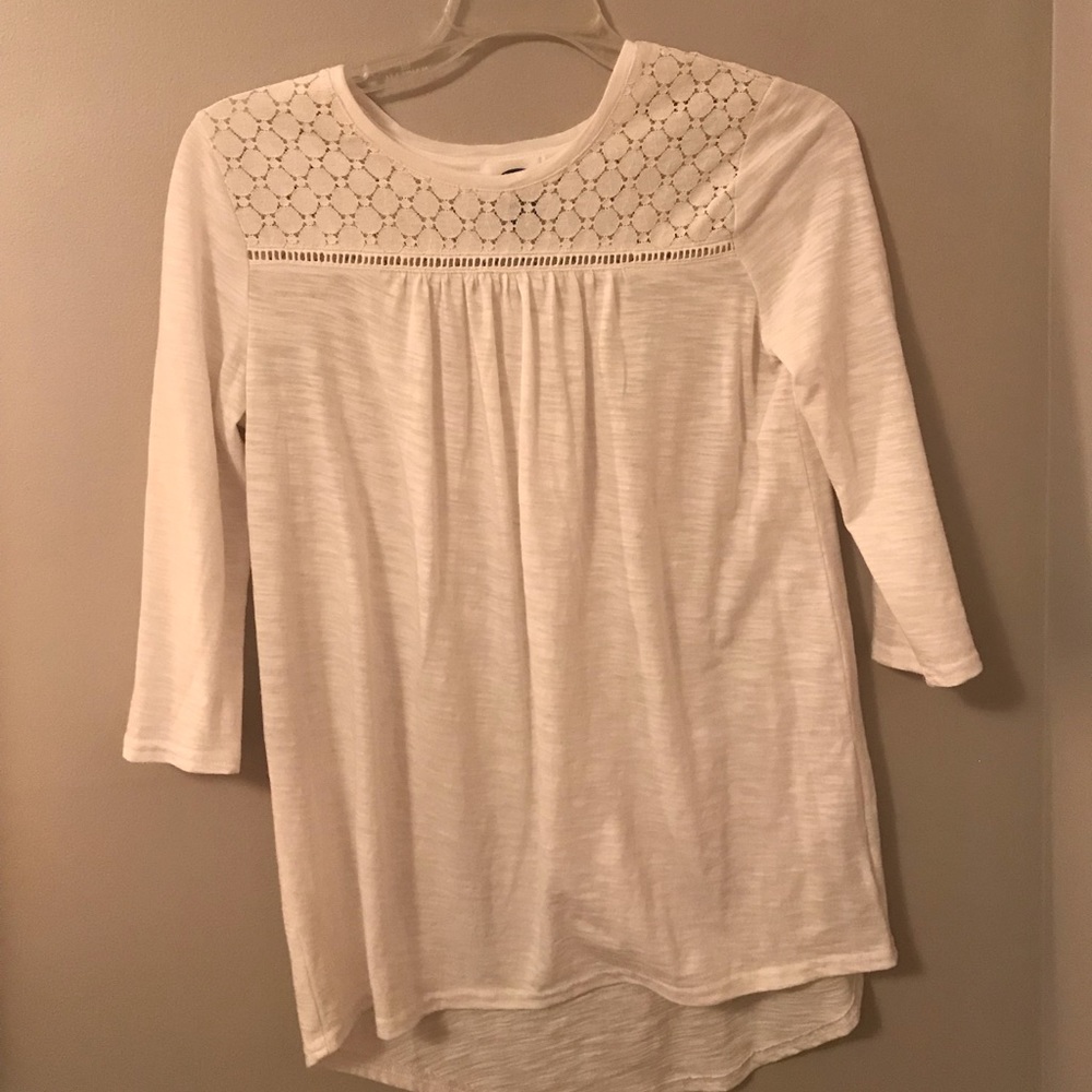 White baseball tee